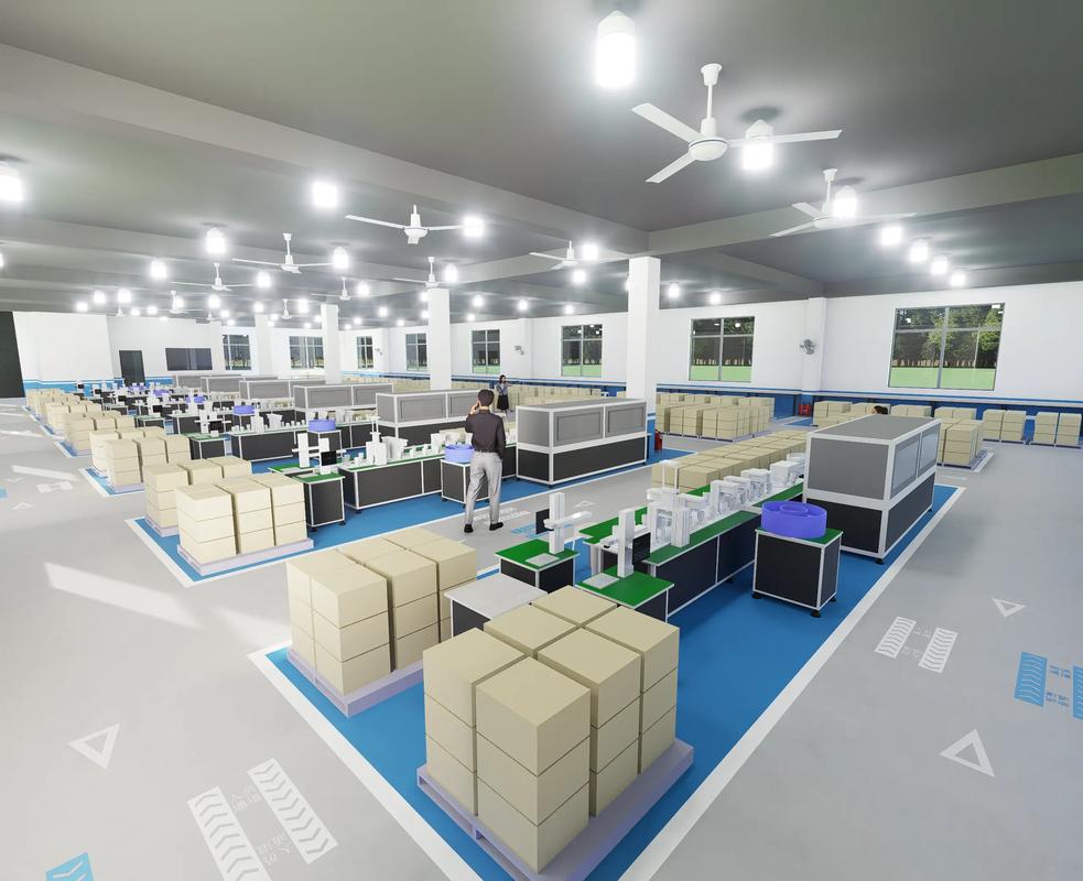 工厂车间实训中心内部可视化效果图设计与市场营销策划